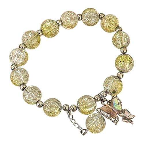 Perlenarmbänder für Frauen, Glasperlen, Armband, Schmetterling, Charm-Armband, Perlen, Schmetterlings-Armband für Frauen, lange Halskette, Einheitsgröße, Glas, Kein Edelstein von Generisch