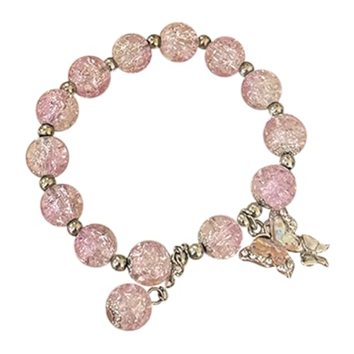 Perlenarmbänder für Frauen, Glasperlen, Armband, Schmetterling, Charm-Armband, Perlen, Schmetterlings-Armband für Frauen, lange Halskette, Einheitsgröße, Glas, Kein edelstein von Generisch