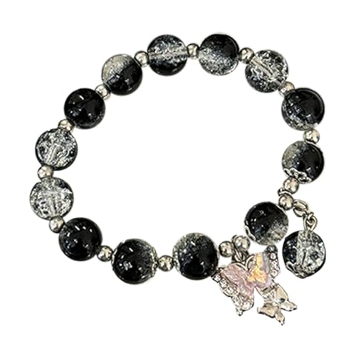 Perlenarmbänder für Frauen, Glasperlen, Armband, Schmetterling, Charm-Armband, Perlen, Schmetterlings-Armband für Frauen, lange Halskette, Einheitsgröße, Glas, Kein edelstein von Generisch