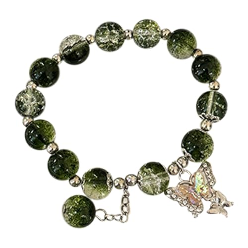 Perlenarmbänder für Frauen, Glasperlen, Armband, Schmetterling, Charm-Armband, Perlen, Schmetterlings-Armband für Frauen, lange Halskette, Einheitsgröße, Glas, Kein edelstein von Generisch