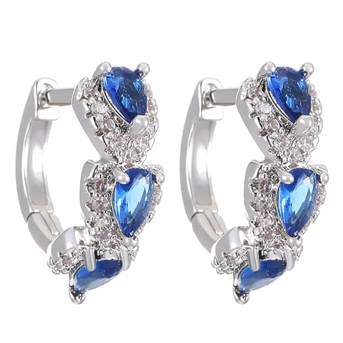 Perlenohrringe The Latest European Simple Fashion Is Suitable For Women's Jewelry Earrings Ohrringe Trottel (Blue, One Size) von Generisch