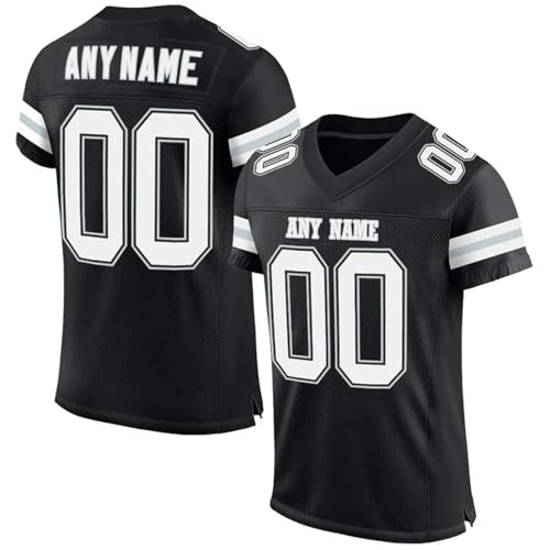 Personalisiert American Football Spieltrikots mit Name Nummer Personalisierte Trikot T-Shirt für Kinder Erwachsene Junge Mädchen Herrn Damen von Generisch