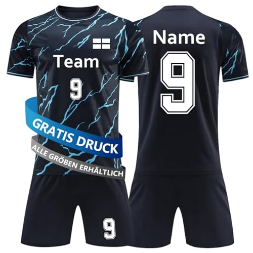 Personalisiert Fussball Trikot Kinder Erwachsene, Fussball Trikot Personalisiert Name Nummer Team Logo, Fussball Geschenke Jungen Herren #7 von Generisch