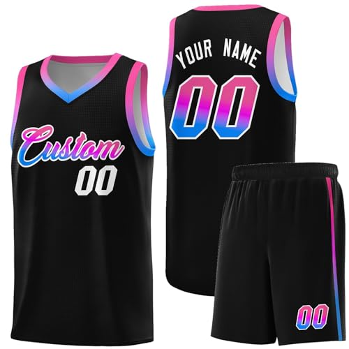 Personalisierte Basketball Trikot 2 Teiliges Set mit Jersey Shirt und Shorts für Herren/Damen/Jungen/Kinder Fitness Herren Fussball Kinder Shirts Schiedsrichter Outdoor Personalisierte Basketball Trikot 2 Teiliges Set mit Jersey Shirt und Shorts für Herren/Damen/Jungen/Kinder Fitness Herren Fussball Kinder Shirts Schiedsrichter Outdoor von Generisch