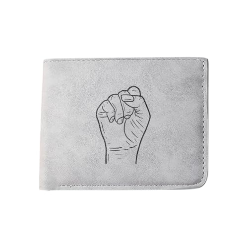 Personalisierte Foto-Geldbörse für Herren, individuelle Gravur, Ledergeldbörse, Geschenke für Freund, Ehemann, Geburtstag, Jahrestag, Vatertag, Weihnachten, grau, leather wallet, Modern von Generisch