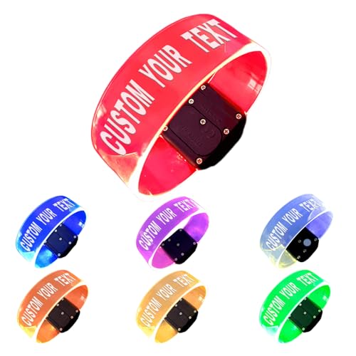 Personalisierte benutzerdefinierte gravierte Atmosphäre Flash Armband Bar Disco Konzert Fluoreszent Armband Magnetisches leuchtendes Spielzeug von Generisch