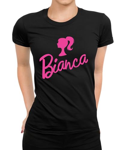 Personalisierter Girlie Name in Pink Frauen Damen T-Shirt von Generisch