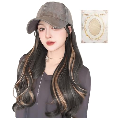 Perücken Hüte Für Damen - Perücke Mit Haarverlängerungen | Mode Haarstück Für Reise Outdoor Aktivität Einkaufen Urlaub Alltag Städtischer Spaziergang von Generisch