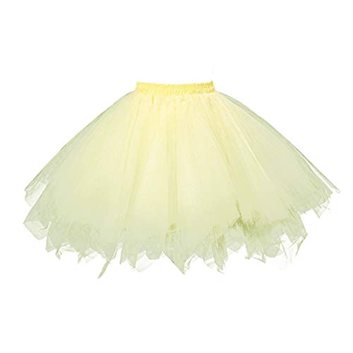 Petticoat Damen Karneval Kostüm Tüllrock Weiß 50er Tütü Rock Kurz Ballett Unterrock 50er Rockabilly Kleid Ballet Firt Tütü Schwarz Rosa Tanzkleid Unterkleid Faschingskostüme Festliche Tüll Crinoline von Generisch