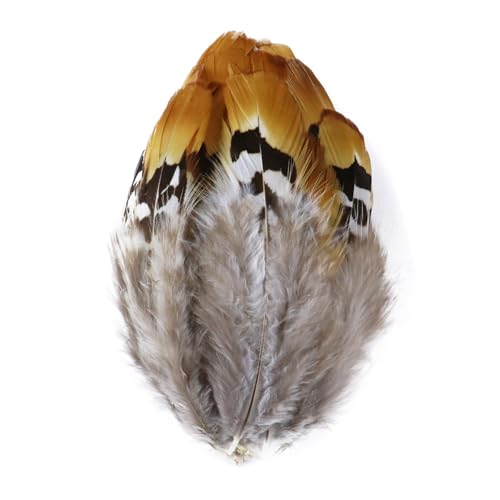 Pfauenfasan-Hühnerfedern, 3–15 cm, for Selbermachen, Basteln, Schmuck, Ohrringe, Hochzeit, Federdekoration(DARK GRAY,20PCS) von Generisch