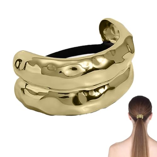 Pferdeschwanz-Haarspange, Metall-Haargummi - Haargummi, elastischer Pferdeschwanzhalter - Haarband, bequeme Haarmanschette für Frauen, Freundin, Mutter, Ehefrau von Generisch