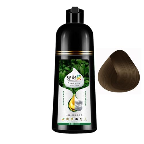 Pflanzen Haarfärbemittel Shampoo - Grauabdeckung Haarfarbe 500ml Natürliche | Sanfte pflanzliche Haarfarbe für zu Hause Damen Herren von Generisch