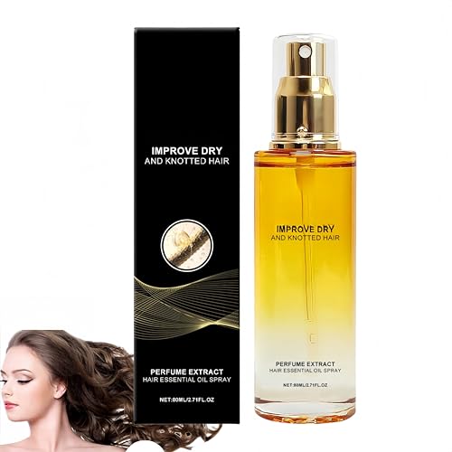 Pflegeöl-Spray für Kopfhaut und Haar, Haaröl, Leave-in-Conditioner, glättet und macht das Haar sichtbar weich, verbessert trockenes und krauses Haar für alle Haartypen (1STÜCK) von Generisch