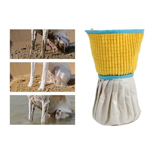 Pfotenreiniger | Faltbarer Rutschfester Wasserdichter Becher Mit Innenausstattung - Hundepfoten Schutz Set | Für Camping Zuhause Fußbad Draußen Drinnen Haushalt von Generisch