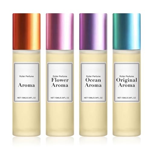 Pheroma Original Parfümöl, Parfüm Damen, Mini Roll-On Eau de Toilette, Langanhaltender Duft, Kompakt und Tragbar, Strahlt Glamour Aus (4stück) von Generisch