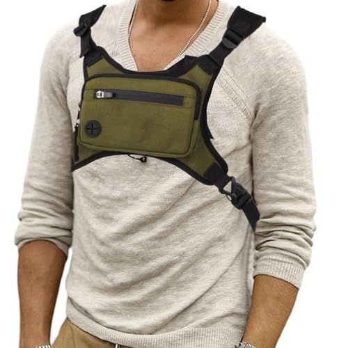 Phone Holder Vest Backpack for Motorcycle Women Hiking Camping Climbing Cycling Fishing Hunting Walking | Running Chest Pack for Men - Running Bag Chest Pouch Front Pack von Generisch