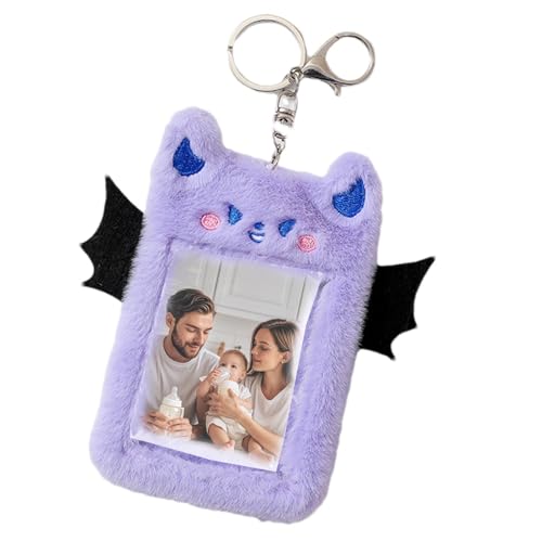 Photocard Holder Devil - Credit Card Case Protector - Plush Photocard Holder with Keychain Animal Wings Photo Sleeve for Bank ID Credit Card, violett, Refer to description, Unisex Photocard Holder Devil - Credit Card Case Protector - Plush Photocard Holder with Keychain Animal Wings Photo Sleeve for Bank ID Credit Card, violett, Refer to description, Unisex von Generisch