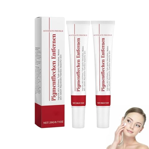 Pigmentflecken Entferner Gesichtscreme, Aufhellungscreme Gegen Dunkle Flecken, Vitamin C Creme gegen Pigmentflecken, Anti Aging Creme Frauen für Altersflecken (40g, 2) von Generisch