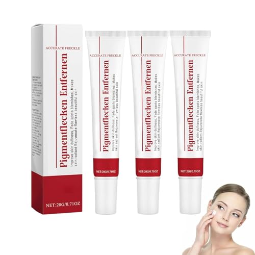 Pigmentflecken Entferner Gesichtscreme, Aufhellungscreme Gegen Dunkle Flecken, Vitamin C Creme gegen Pigmentflecken, Anti Aging Creme Frauen für Altersflecken (60g, 3) von Generisch