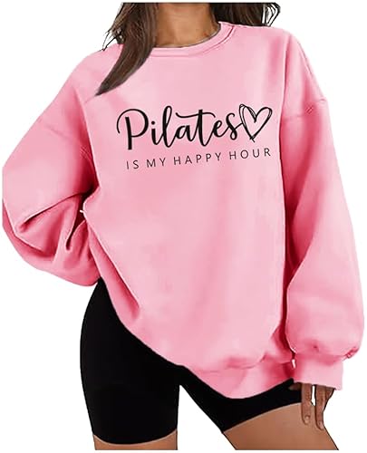 Pilates is My Happy Hour Sweatshirt Pilates Sweatshirt für Damen, rose, M Pilates is My Happy Hour Sweatshirt Pilates Sweatshirt für Damen, rose, M von Generisch
