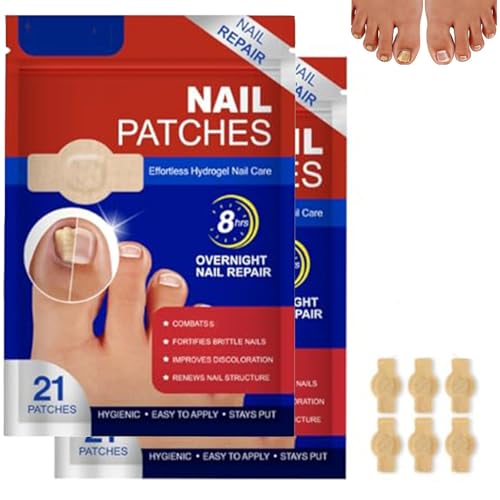 Pilz-Nagel-Patches, Mehrzweck Zehennagel Pads, Nagelgraben Reparaturpflaster, Zehennagel Korrektur Patch für Beschädigte Nägel und Erscheinungsbild Verfärbter Nägel (2 pcs) von Generisch