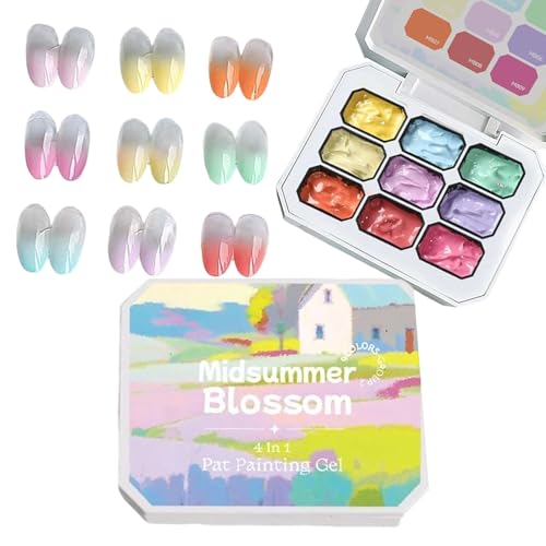 Pinting Gel Nail Polish - Gel Polish zur Verbreitung | Farbgel mit Farbverlauf in 9 Farben | Kein Design mit LED UV LED UV Lang anhaltend für die Schönheit und Dekoration von Generisch
