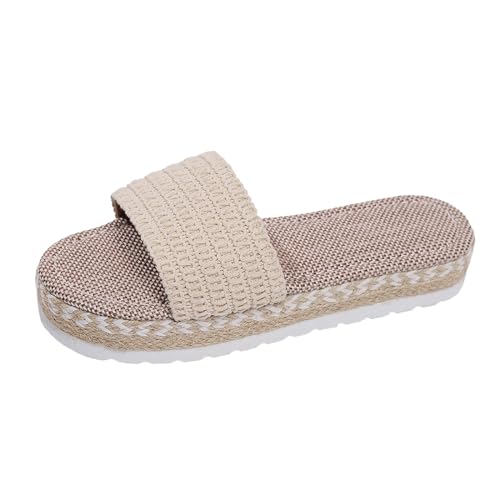 Plateau Pantoletten Damen Sommer Leichte Hausschuhe Cozy Badeschlappen Elegant Badelatschen Freizeit Slipper Original Wolkenschuhe Strand Slides Schlappen Modische Pantoffeln Flip Flops Sandalen von Generisch