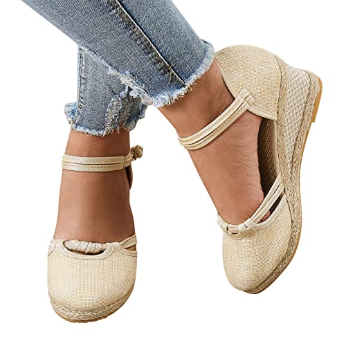 Plateau Sandalen Damen Keilabsatz - Geschlossene Sommersandaletten Römer Mit Absatz Boho Weiß Weite H Wedges Plateau Sandalen Breite Füße Gothic Schuhe Keilabsatz Espadrille Plateau Sandalen Damen Keilabsatz - Geschlossene Sommersandaletten Römer Mit Absatz Boho Weiß Weite H Wedges Plateau Sandalen Breite Füße Gothic Schuhe Keilabsatz Espadrille von Generisch