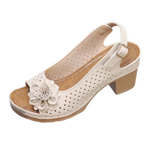 Plateau Sandalen Damen Keilabsatz Orthopädische Schuhe Bohemia Slipper hausschuhe Pumps Bankettschuhe Sommerschuhe slipper Flip Flops Weite Barfussschuhe Römersandalen Strandschuhe Wandersandalen von Generisch