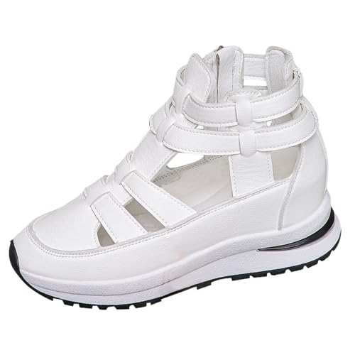 Plateau-Sandalen für Damen, breite Passform, Keilsandalen, geschlossener Zehenbereich, Slingback-Schuhe, modisch, Gladiator, römische Sandalen, weiche Sohle, rutschfest, Sommer, Sportschuhe von Generisch