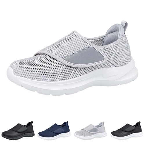 Plateau Sneaker Damen Atmungsaktiv Leicht Mesh Turnschuhe Sneaker Damen Schwarz Plateau Laufschuhe Breite Sportschuhe Mit Dämpfung Hallenschuhe Ohne Schnürsenkel Fitnessschuhe Bequem Walkingschuhe von Generisch