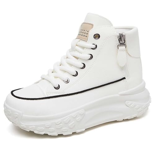 Plateau Sneaker Damen Modisch Schnürung Freizeitschuhe Outdoor Laufschuhe Dicke Flache Schuhe Laufschuhe Platform Turnschuhe Höher Canvas Walkingschuhe für den Alltag Plateau Sneaker Damen Modisch Schnürung Freizeitschuhe Outdoor Laufschuhe Dicke Flache Schuhe Laufschuhe Platform Turnschuhe Höher Canvas Walkingschuhe für den Alltag von Generisch