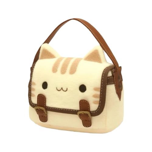 Plüsch-Chat - Kleine Plüschtasche Für Frauen, Umhängetasche Mignon Katze | Vielseitige weibliche Schulter Stumm Tier, B, riferimento alla descrizione von Generisch