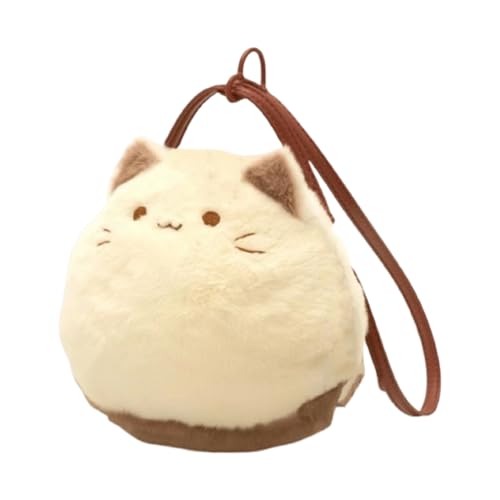 Plüsch-Chat - Kleine Plüschtasche Für Frauen, Umhängetasche Mignon Katze | Vielseitige weibliche Schulter Stumm Tier, C, riferimento alla descrizione von Generisch