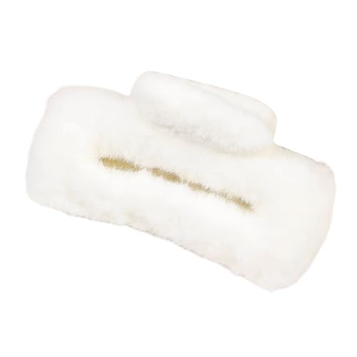 Plüsch-Haarspange für Frauen, Fuzzy Claw Clip, Plüsch-Klauenklammern mit starkem Halt, Kreative Plüsch-Haarklammer für dickes Haar,niedliche flauschige Haarklammern für dünnes langes Haar von Generisch
