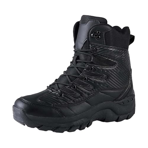 Plüsch Warme Baumwollschuhe tragen und rutschfeste Stiefel fünf Finger Baumwollschuhe Outdoor Sportschuhe Herren Damen Wanderschuhe Freizeitschuhe für Herren Leder, Schwarz , 42 1/3 EU von Generisch
