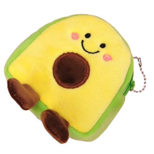 Plüschmünze Geldbörse-Avocado-förmige Tragbare Wechselbrieftasche | Weicher Und Süßer Münzbeutel Mit Reißverschluss | Fun Mini -Geldbörse Für Kinder | Ideal Für Kinder, Und Mädchen, Um Münzen Z von Generisch