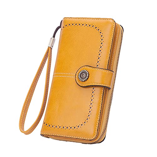 Plus Wallet Case Slim Simple Long Wallet Multi Function Large Capacity Wallet Handbag Checkbook Wallet, gelb, Einheitsgröße von Generisch