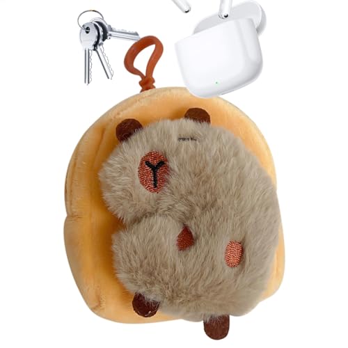 Plush Capybara Keychain | Cute Capybara Keychain | Capybara Keyring Charm | Small Wallet Soft Keychain Key Ring Holder | Plush Capybara Pouch Bag for Birthday Children Day Christmas Kids Adults von Generisch