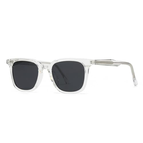 Polarisierte Retro-Sonnenbrille für Herren, UV400, Transparent Grau, Einheitsgröße Polarisierte Retro-Sonnenbrille für Herren, UV400, Transparent Grau, Einheitsgröße von Generisch