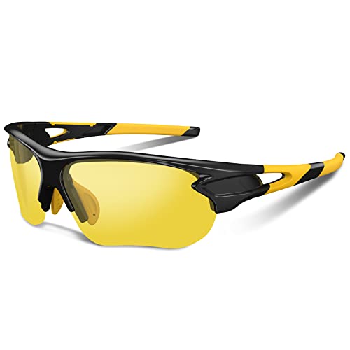 Polarisierte Sport-Sonnenbrille – UV-Schutz 400 für Männer, Frauen und Jugendliche – ideal für Baseball, Radfahren, Angeln, Laufen und Golf – TAC-Gläser, Nachtsicht von Generisch