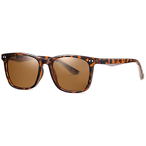 Polarisierte modische Retro-Sonnenbrille für Damen und Herren, Sonnenschutz, Strand, Fahren (Farbe: D, Größe: Medium) von Generisch