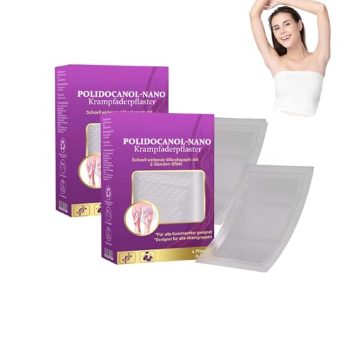 Polidocanol Nano Patch Against Varicose Veins,Professional Nano Plasters for Varicose Veins,Varicose Veins Plasters zur Legs,Soothing Leg Patches,Improving Blood Circulation für Männer und Frauen (2) von Generisch