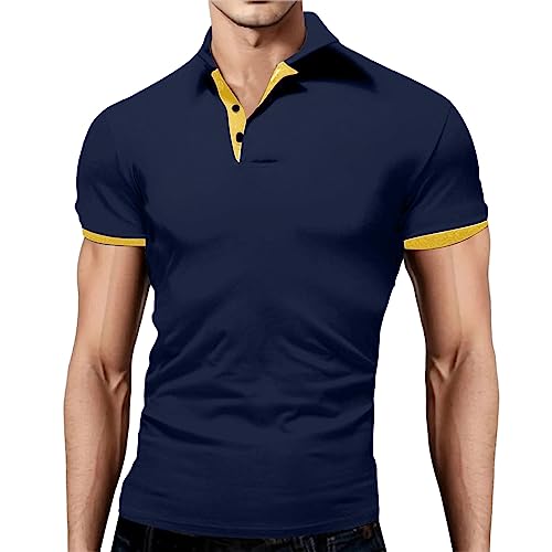 Poloshirt Herren Weiß Sommer Workwear Polo Shirt Polohemd Bequeme Leicht Sommer-Oberteile Arbeits Tshirt Mit Brusttasche T-Shirt Polohemden Trachten Wandern Golf-Shirt Luftig Funktions von Generisch