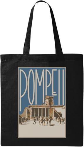 Pompeji Italien Antike Römische Stadt Reise Poster Natürliche Ökologische Baumwolle Tragetasche Schwarz, Schwarz , Einheitsgröße Pompeji Italien Antike Römische Stadt Reise Poster Natürliche Ökologische Baumwolle Tragetasche Schwarz, Schwarz , Einheitsgröße von Generisch