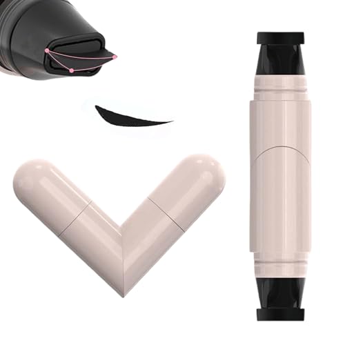Präzisions-Eyeliner-Stempel, Integrierter rotierender Eyeliner-Stempel-Stift, Doppelendmarker, Eyeliner-Stift mit Wischschutz für Workdays, Partys (Schwarz) von Generisch