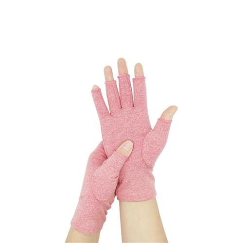 Premium Bambus Handschuhe Fingerlose Kompressionsbandage für Handschmerzen und Arthrose Männer und Frauen, hellrosa, XL Premium Bambus Handschuhe Fingerlose Kompressionsbandage für Handschmerzen und Arthrose Männer und Frauen, hellrosa, XL von Generisch