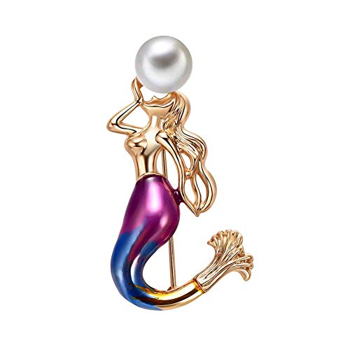Premium-Qualität elegante Märchen Meerjungfrau Imitation Perle Lady Brosche Kupplung Krawattennadeln Pin zurück Hochzeit Partei Schmuck Handtasche Schal, Krawatte, Hut, Mantel Dekor Premium-Qualität elegante Märchen Meerjungfrau Imitation Perle Lady Brosche Kupplung Krawattennadeln Pin zurück Hochzeit Partei Schmuck Handtasche Schal, Krawatte, Hut, Mantel Dekor von Generisch