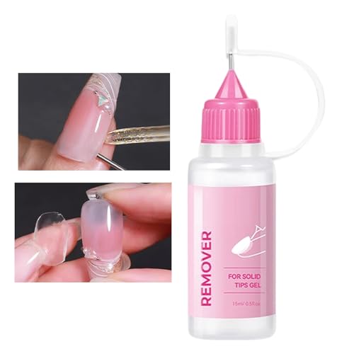 Press On Nagelkleber-Entferner, 15ML Nagelkleberlöser, Top Coat Löser Splitterresistent Langanhaltend Frauen von Generisch