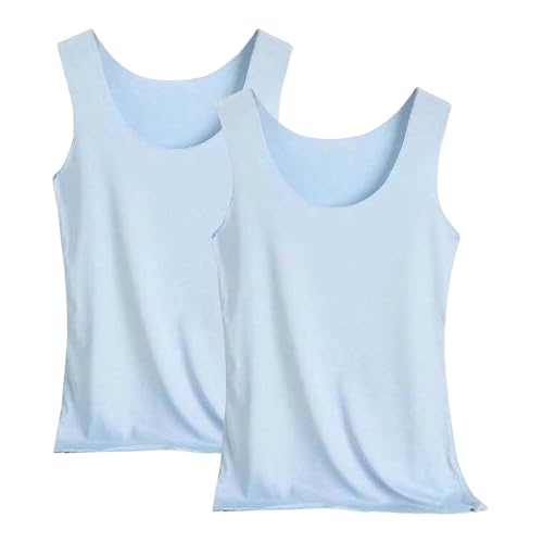 Primeangebote Sale Bekleidung 2er Pack Tank Top Damen Unterhemd Stretch Basic Tops Unterwäsche Hemden Enges Top Leicht Tanktop Sport Unterhemden Mädchen The Deal von Generisch